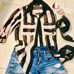 By & By Striped blouse size S